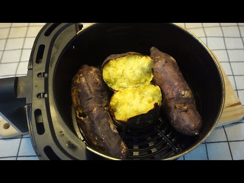 hướng dẫn nướng khoai lang bằng lò nướng - Cách làm khoai lang nướng thơm ngon bằng nồi chiên không dầu (sweet potatoes by air fryer)