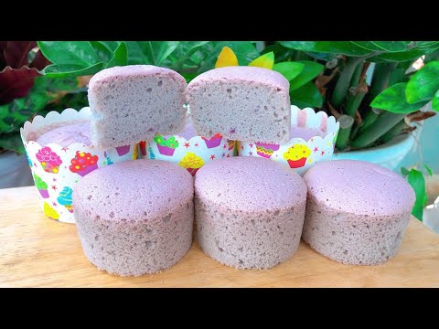 cách nấu khoai lang - Cupcake Bông Lan Khoai Lang Tím | Purple Sweet Potato Cupcake | Chị Mía | Chi Mia Cooking