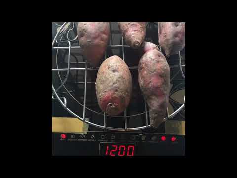 hướng dẫn nướng khoai lang bằng lò nướng - Nướng khoai lang bằng bếp điện Hồng Ngoại /  Sweet potato baked on infrared electric stove