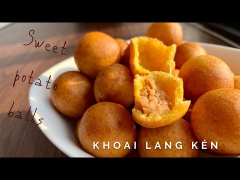 cách nấu khoai lang - Cách làm khoai lang kén nhân đậu phộng (Sweet Potato Balls)