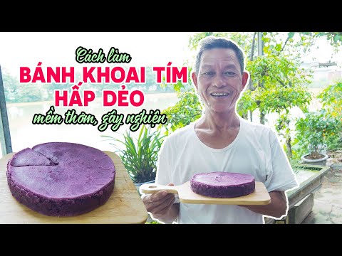 hướng dẫn làm bánh khoai lang - Ông Thọ Làm Bánh Khoai Tím Hấp Dẻo Lạ Miệng, Mềm Mịn Ngọt Ngào | Steamed Purple Sweet Potatoe