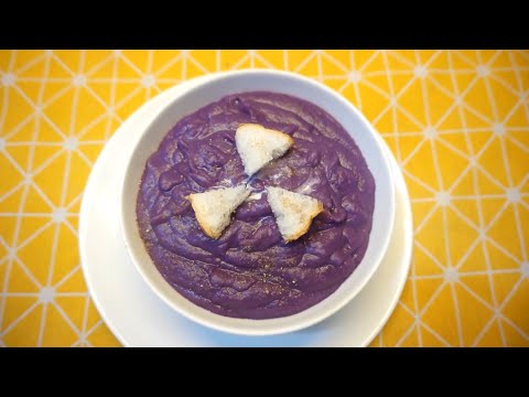 cách nấu khoai lang cho bé ăn dặm - Cách nấu súp khoai lang tím cho em bé trẻ nhỏ gia đình (purple sweet potato soup)