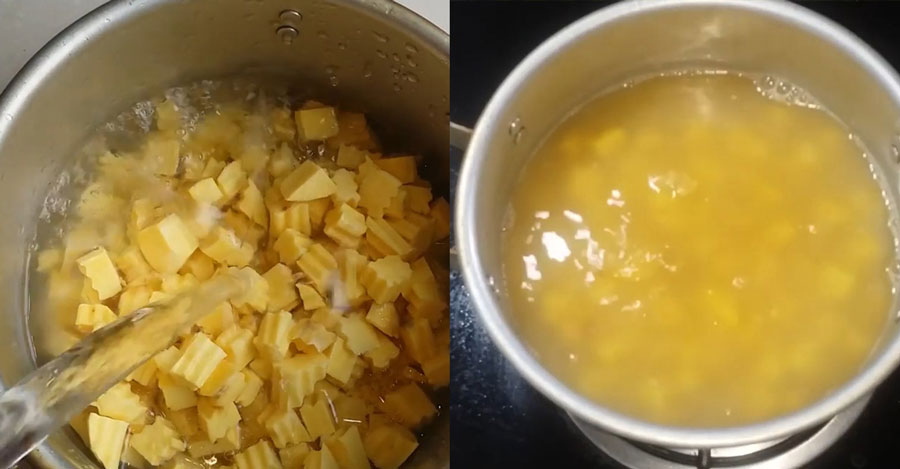 Cách nấu chè khoai dẻo cốt dừa, đậu xanh tại nhà ngon bất bại - 12